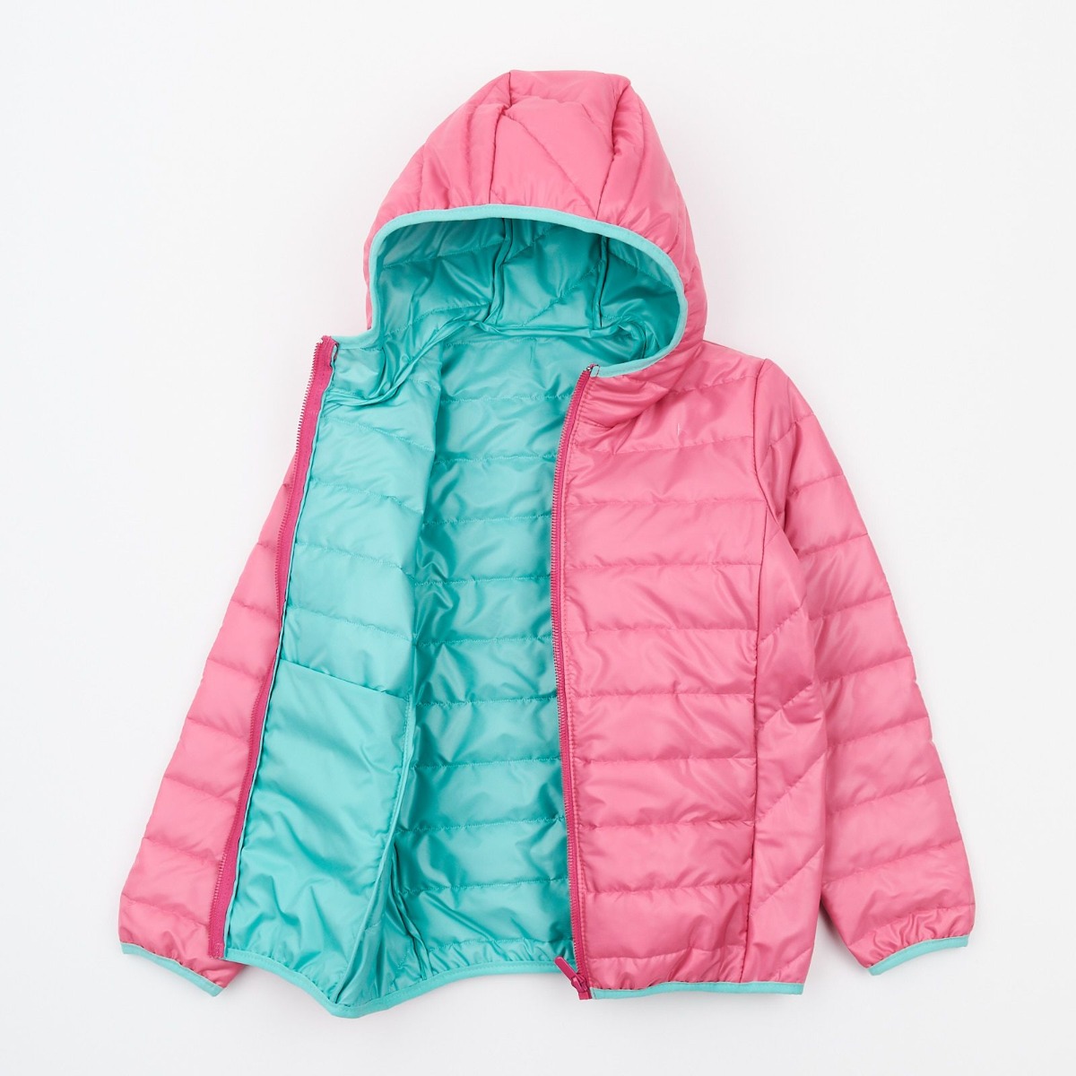 Демісезонна куртка для дівчинки (рожева з ментоловим), 2ПЛ103