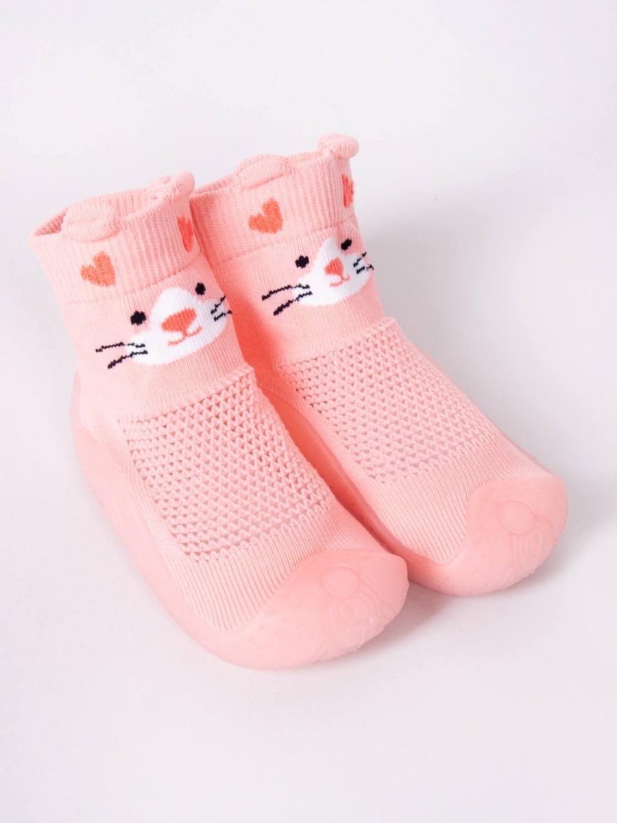Шкарпетки з гумовою підошвою для дівчинки, YOclub OBO-0175G