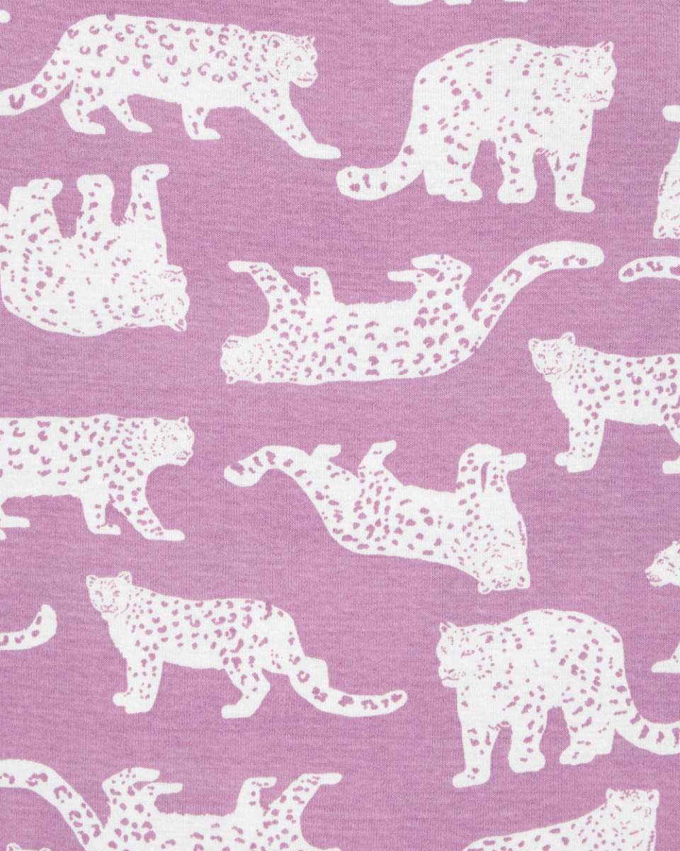 Трикотажна піжама для дівчинки 1шт. (фіолетова з принтом)
