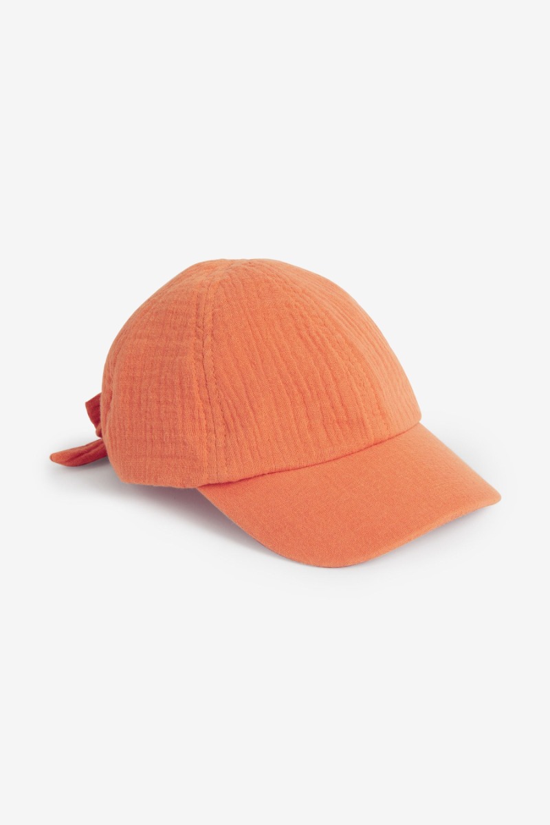 Муслінова кепка для дівчинки 1 шт. (помаранчева)