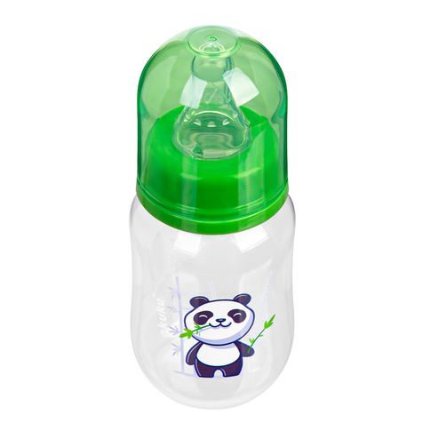 Бутылочка с силиконовой соской (панда) 125 мл, Akuku A0104