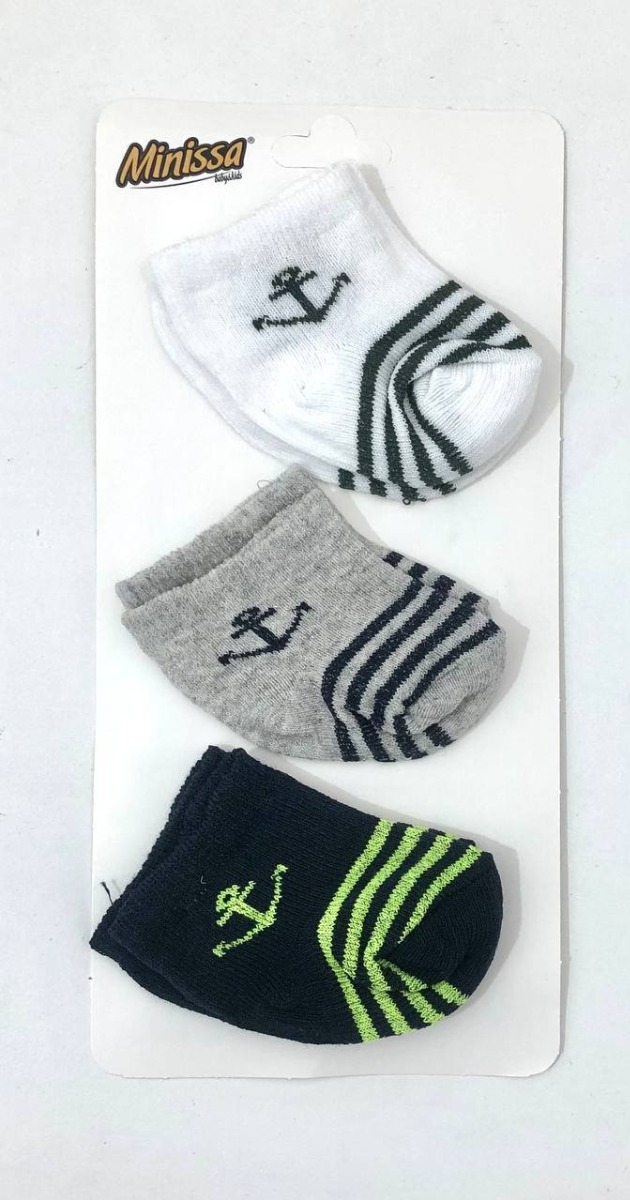 Набір шкарпеток для хлопчика (3 шт, якір), Minissa 895