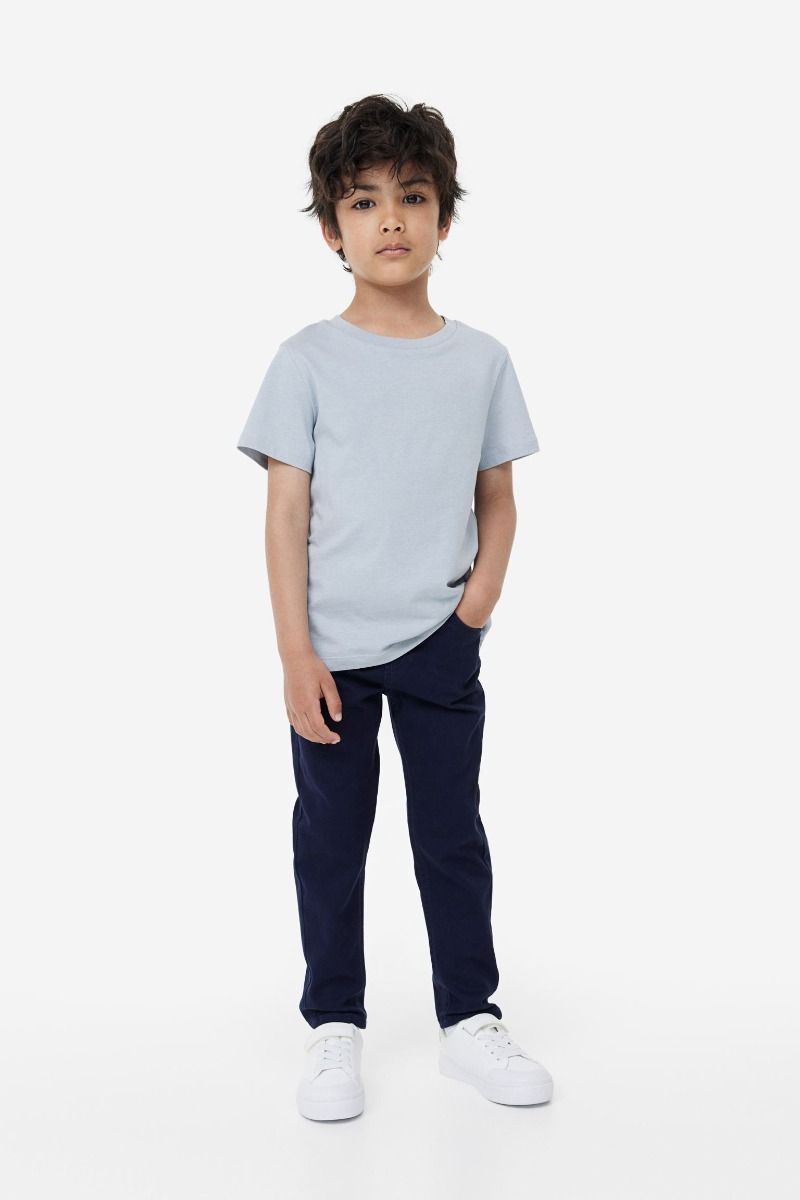 Бавовняні штани для дитини (темно-сині), 1123795001