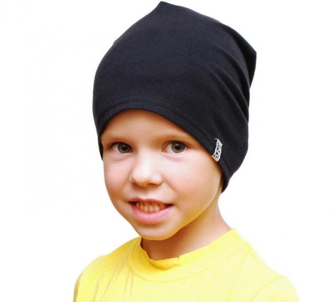 Трикотажная шапочка для ребенка (темно-синяя), 13127