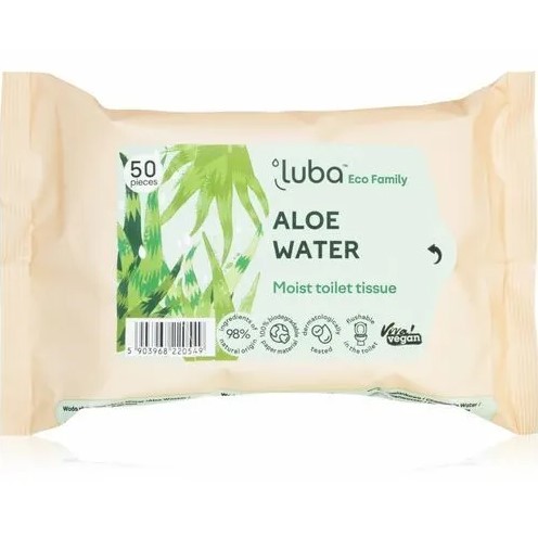Влажная туалетная бумага с Aloe водой (50 шт.), Luba Tuli LTPEFA50