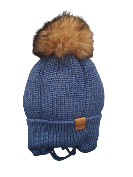 Набор (шапка с флисовой подкладкой и хомут), 1 шт. синий, Makko З2722