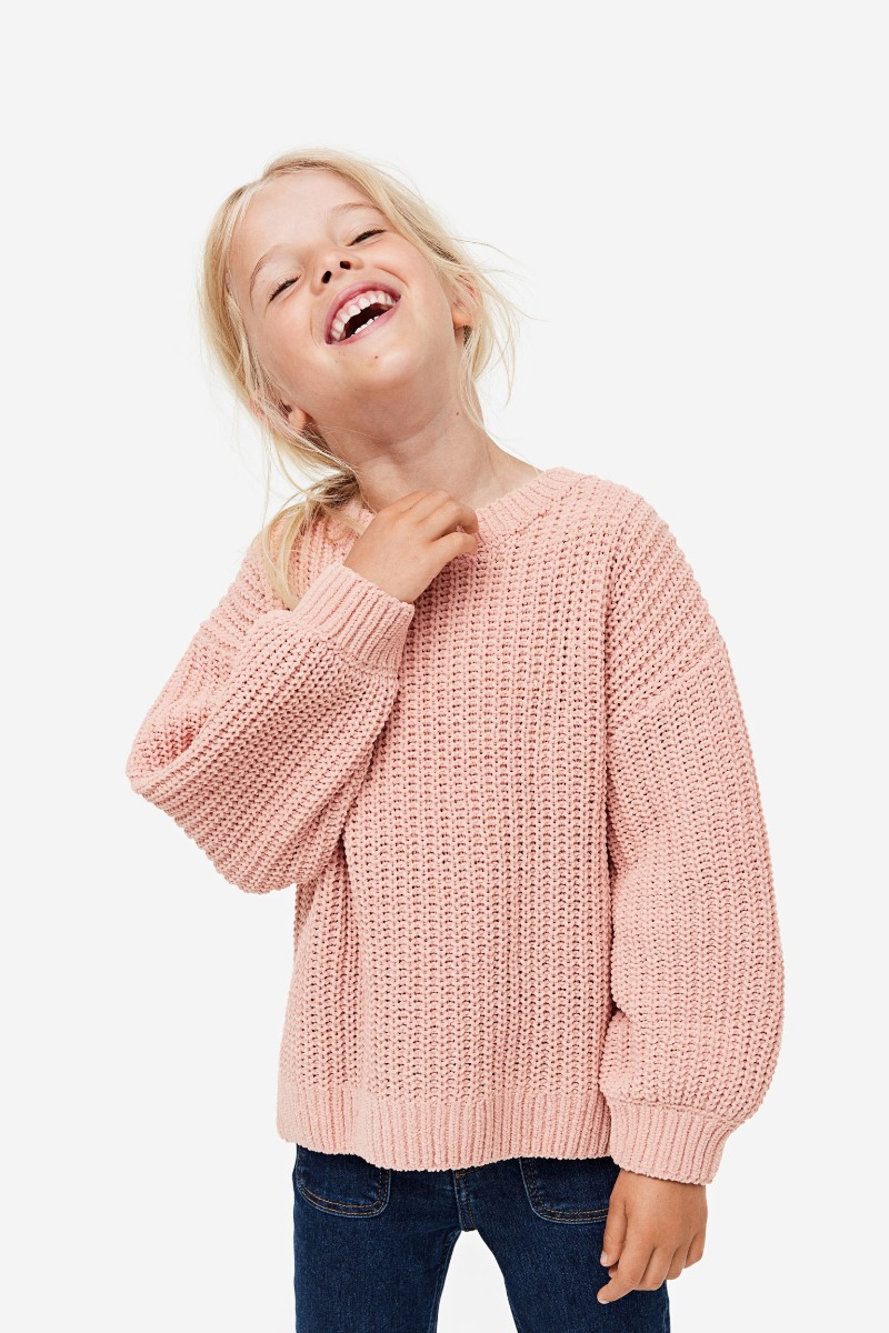 Вязаный свитер из синели для ребенка, 1094835004