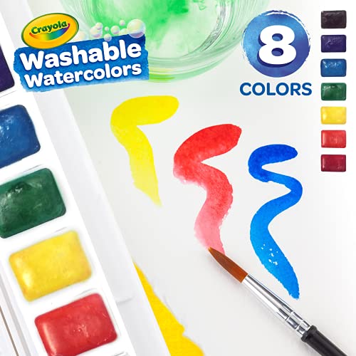 Акварельні фарби, що змиваються (8 кольорів), Crayola 53-0525