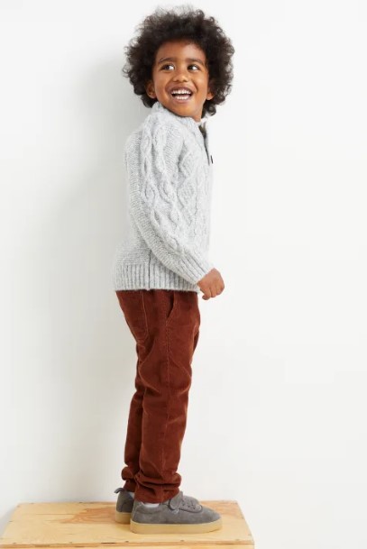Вельветовые штаны с трикотажной подкладкой для мальчика