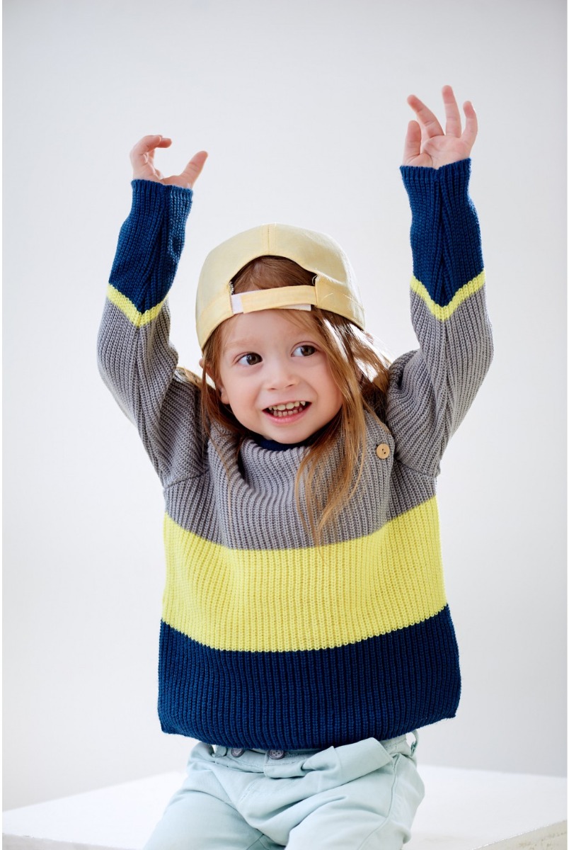 Вязаный свитер для ребенка (темно-синий), Lutik, КД-1415