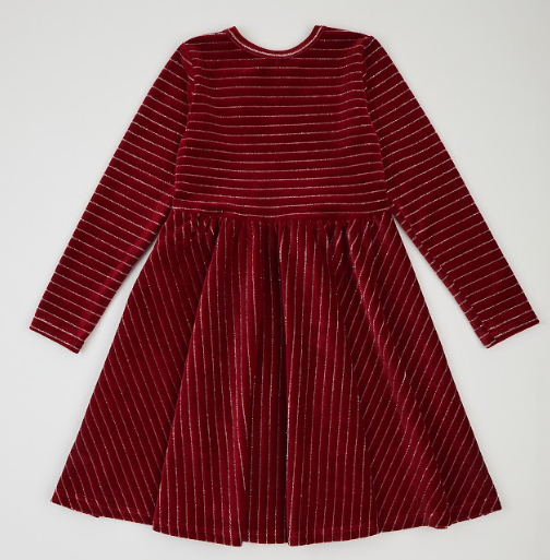 Велюрове плаття з люрексом для дівчинки, 13298
