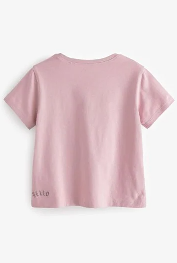 Трикотажная футболка для девочки 1шт. (фиолетовая с принтом)