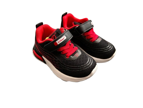 Текстильні кросівки для дитини, E-102 black/red