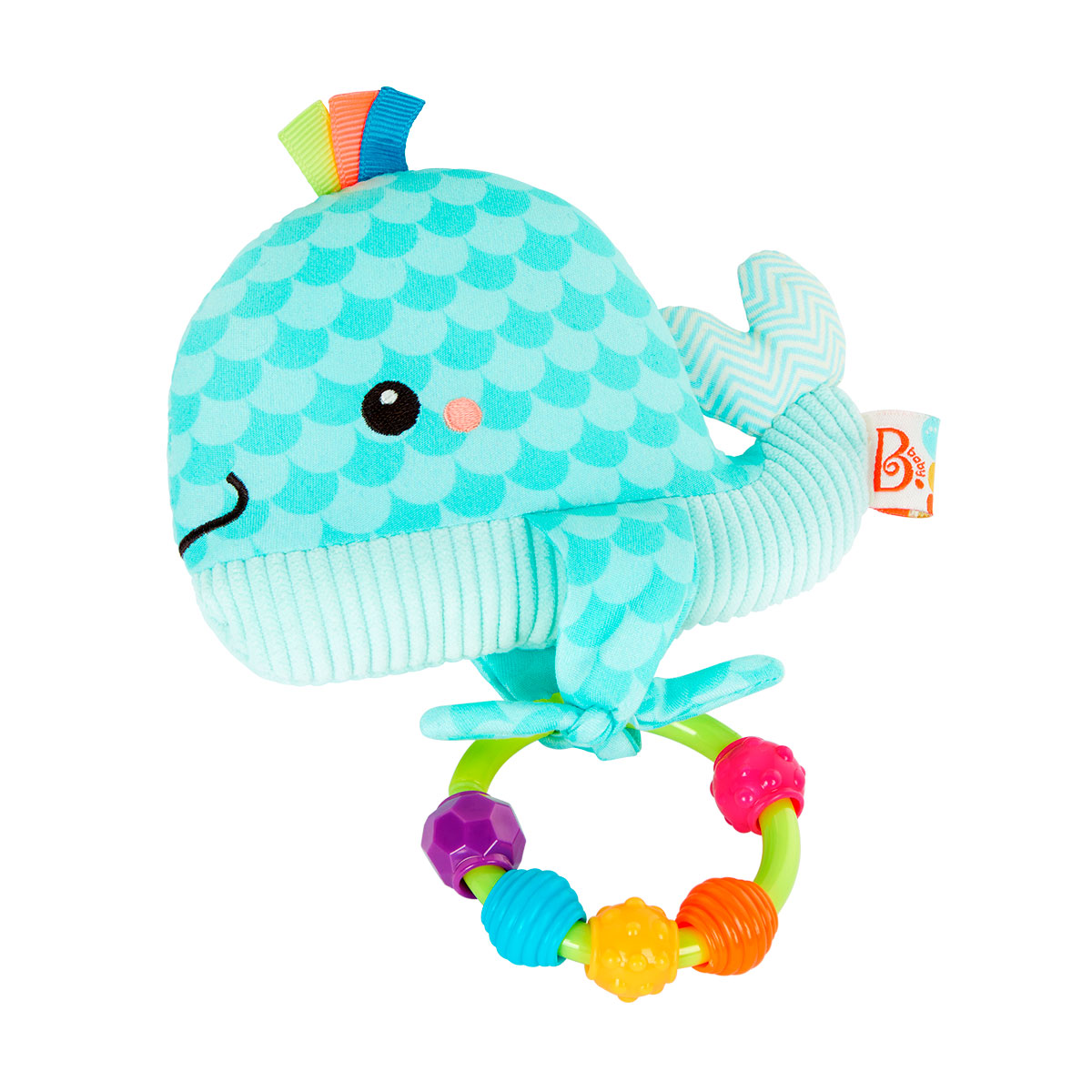 Сенсорная игрушка-погремушка – Лазурный китёнок, Battat BX2018Z