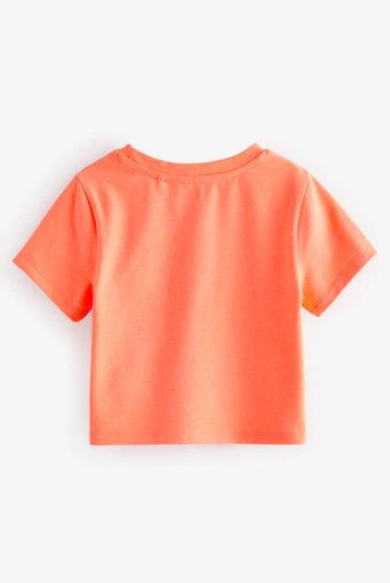 Трикотажна вкорочена футболка для дівчинки 1шт.(оранжева)