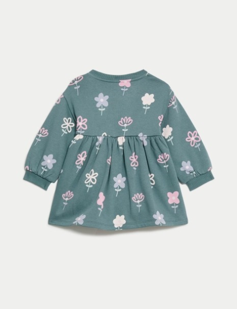 Трикотажное платье внутри с начесом для девочки от Marks&Spencer