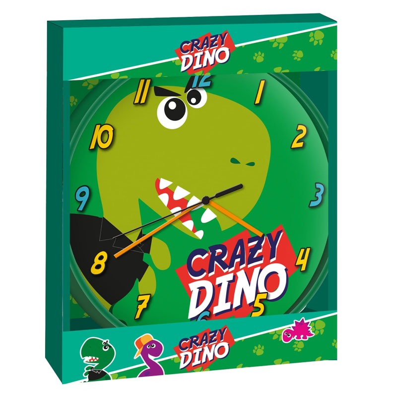 Годинник настінний Crazy Dino, KL10770