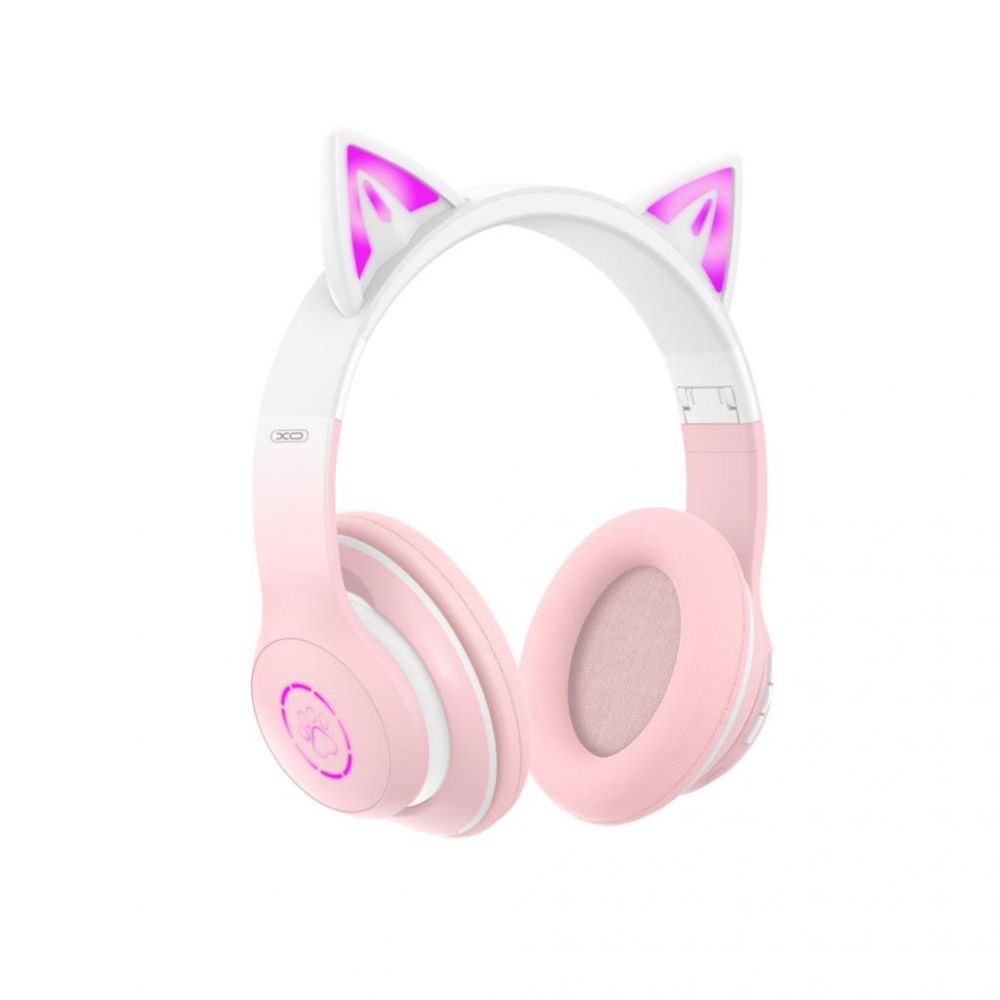 Дитячі навушники з вушками Bluetooth, XO BE38 pink