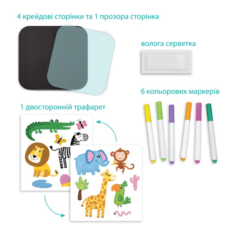 Дорожній набір для малювання Тварини, Dodo 301047