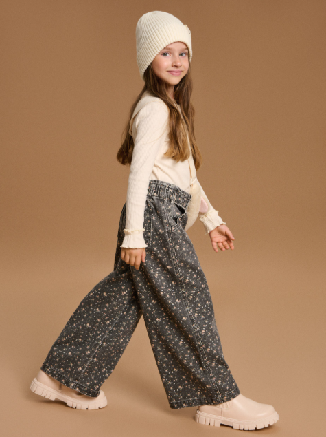 Джинси WIDE LEG PAPERBAG для дівчинки, 389EW-99J