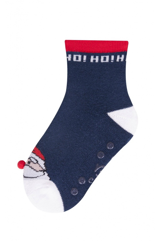 Теплі махрові шкарпетки для дитини (темно-сині), YOclub SKF-ABS/XMAS