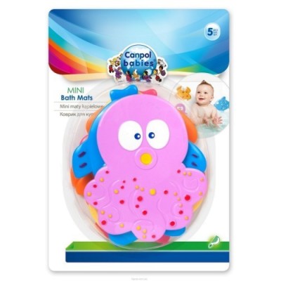 Набор мини-ковриков для купания малыша Canpol Babies Цветной Окен (5 шт) 80/003