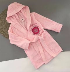 Махровий халат для дитини (рожевий), 355 Vevien