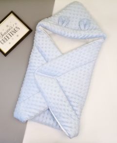Одеяло-конверт для новорожденных ,,Медвежонок" (голубой), 89