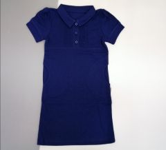 Платье-поло для девочки (синее), ПЛ-63