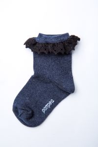 Шкарпетки для дівчинки "Diamante" (синій меланж), Pompea.