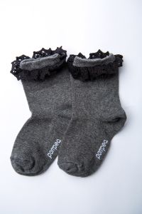 Шкарпетки для дівчинки "Diamante" (темно-сірі), Pompea.