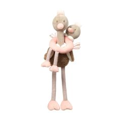 Развивающий игрушечный набор - мягкая игрушка и погремушка "Страусы", 1446 BabyOno