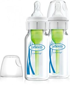 Набор стеклянных бутылочек с узким горлышком Options+ (2х120мл), Dr. Brown's SB42003-P2