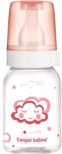 Стеклянная бутылка для кормления ''Облака'' 120 мл, Canpol Babies 42/102
