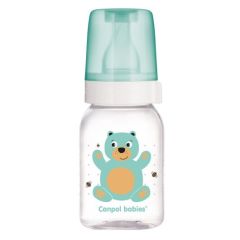Пляшка з малюнком (BPA FREE), "Веселі звірята" 120 мл, Canpol babies11/851 (зелена)