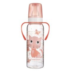 Пляшка з малюнком (BPA FREE), "Веселі звірята" 250 мл, Canpol babies11/845 (рожева)