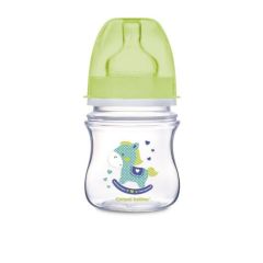 Пляшка з широким отвором антиколікова Easystart - ''Кольорові звірята'' 120 мл, Canpol babies 35/205 (зелена)