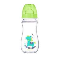 Пляшка з широким отвором антиколікова Easystart - ''Кольорові звірята'' 300 мл, Canpol babies 35/204 (зелена)