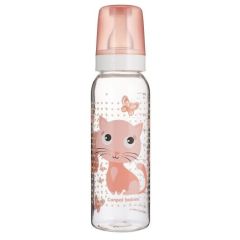 Пляшка з малюнком (BPA FREE), "Веселі звірята" 250 мл, Canpol babies11/841 (рожева)