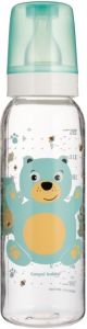 Пляшка з малюнком (BPA FREE), "Веселі звірята" 250 мл, Canpol babies11/841 (зелена)