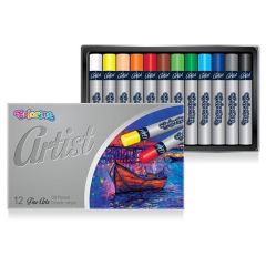 Олійна пастель "Artist" (12 кольорів), 65702PTR Colorino