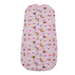 Пеленка-кокон внутри с начесом  для малыша от Minikin (розовая с принтом), 229201