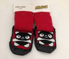 Махрові шкарпетки з підошвою для дитини (червоні), Minissa 1034