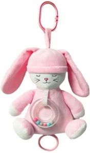 Музыкальная игрушка-подвеска "Зайка" (светло-розовый), Tulilo 9200