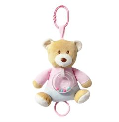 Музыкальная игрушка-подвеска "Медвежонок" (розовый), Tulilo 9219