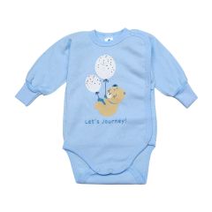 Трикотажный боди с начесом для ребенка (голубой), 229301