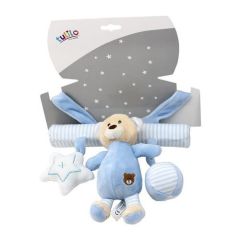 М'яка іграшка-підвіска з брязкальцем "Ведмедик"(блакитний), Tulilo 11/5007/2