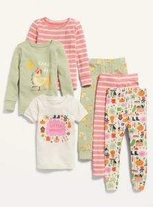 Трикотажная пижама для ребенка 1шт. (розовая в полоску)