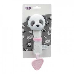 М'яка іграшка-пищалка з прорізувачем "Панда"(рожева), Tulilo 9027