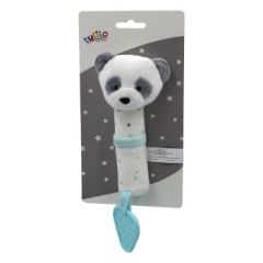Мягкая игрушка-пищалка с прорезывателем "Панда"(бирюзовая), Tulilo 9028